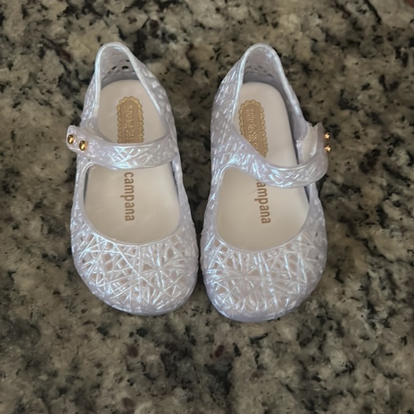 Baby Girls 5 Mini Melissa + Campana Zig Zag VI Clear Campana Mary Jane-adorable! - Picture 2 of 10